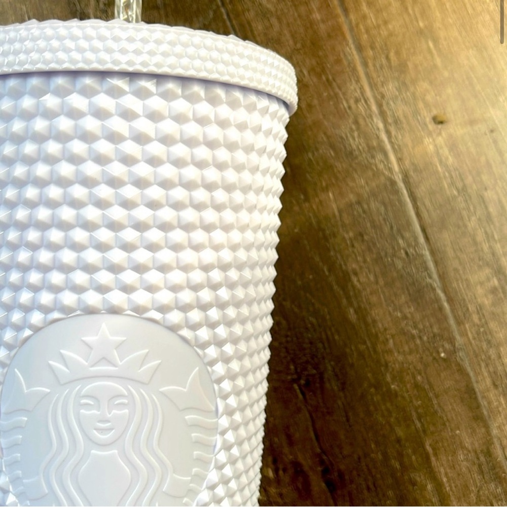 NWT Starbucks Venti White Bling Studded